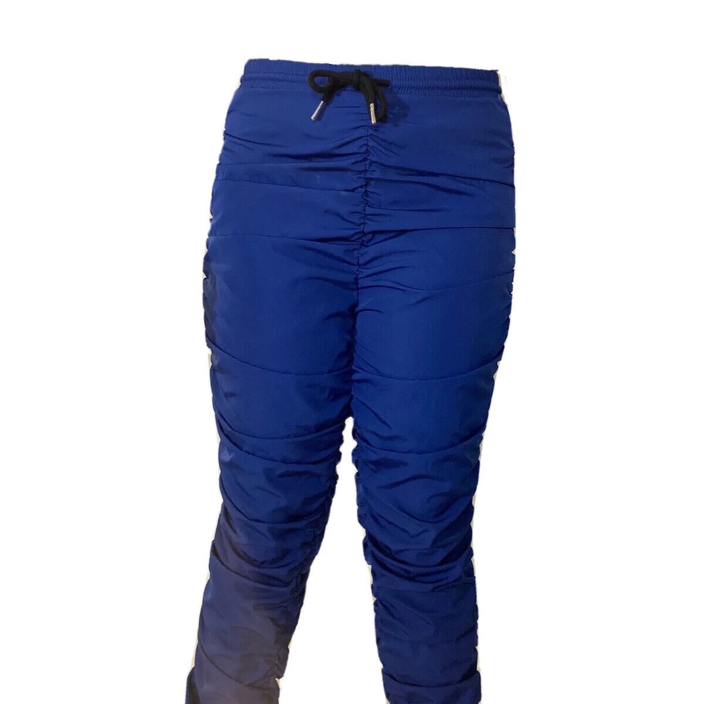 Fashion Nova Pants Size Large Womens Ruched Navy Pants.